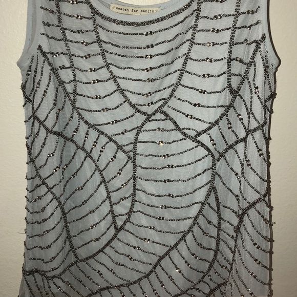 Light blue sequin detail top - Picture 3 of 3